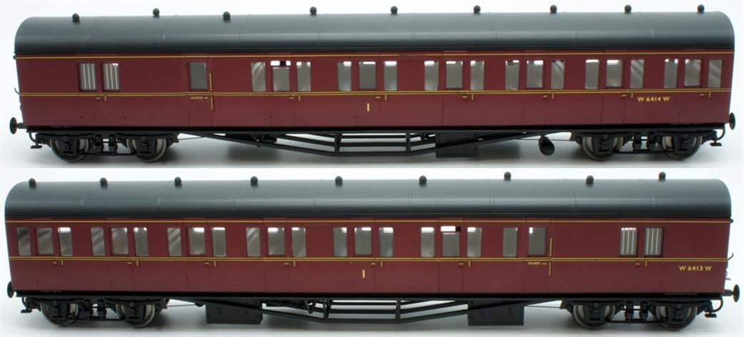 Dapol Lionheart Trains O Gauge LHT-607 BR(W) Cardiff Division Set 41 Two Coach Set BR Maroon