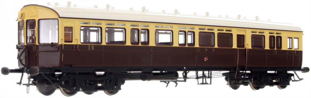 Dapol O Gauge 7P-004-011 GWR Autocoach 38 Chocolate & Cream with Twin Cities Crests