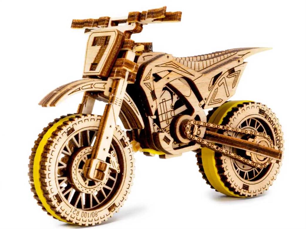 Wooden City  WR343 Motocross Bike Wooden Construction Kit