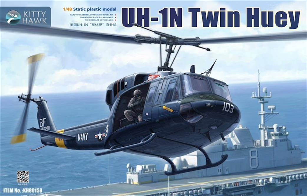 Kitty Hawk 1/48 KH80158 US UH-N Twin Huey Helicopter Kit