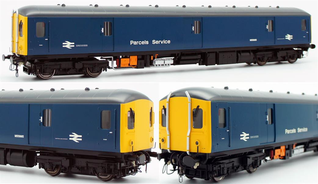 Heljan 8950 Class 128 Single Car Parcels BR Blue with Full Yellow Ends M55995 O Gauge