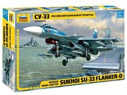 Zvezda 7297 1/72nd Russian Naval Fighter Su-33 Flanker-D Plastic KitNumber of Parts 247   Length 300mm