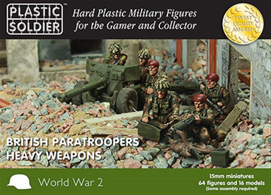 Plastic Soldier 15mm WW2015016 British Paratrooper Heavy Weapons Figure Pack