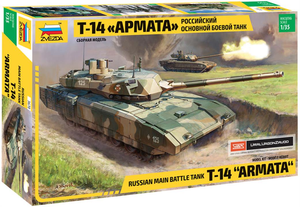 Zvezda 3670 Russian T-14 Armata Main Battle Tank Plastic Model Kit 1/35