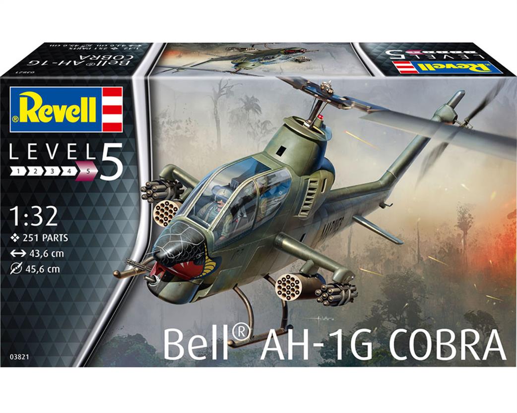 Revell 1/32 03821 AH1G Cobra Helicopter Plastic Kit