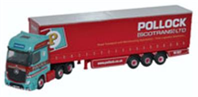 Oxford Diecast 1/148 Mercedes Actros Curtainside Pollock NMB002Mercedes Actros Curtainside Pollock