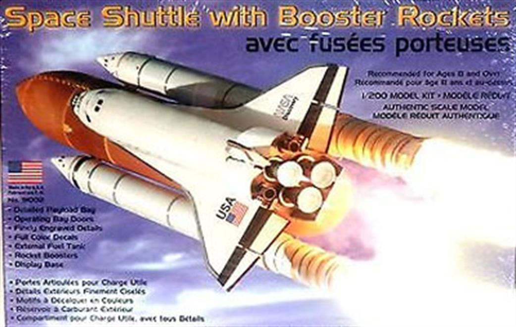 Lindberg 1/200 91002 Space Shuttle with Booster Rockets Kit