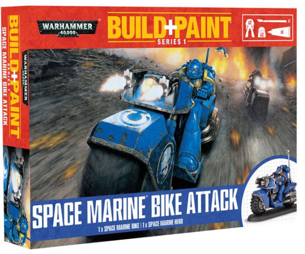 Revell  99 17 20 01 003 Warhammer 40000 Space Marine Bike Attack Build & Paint Series 1