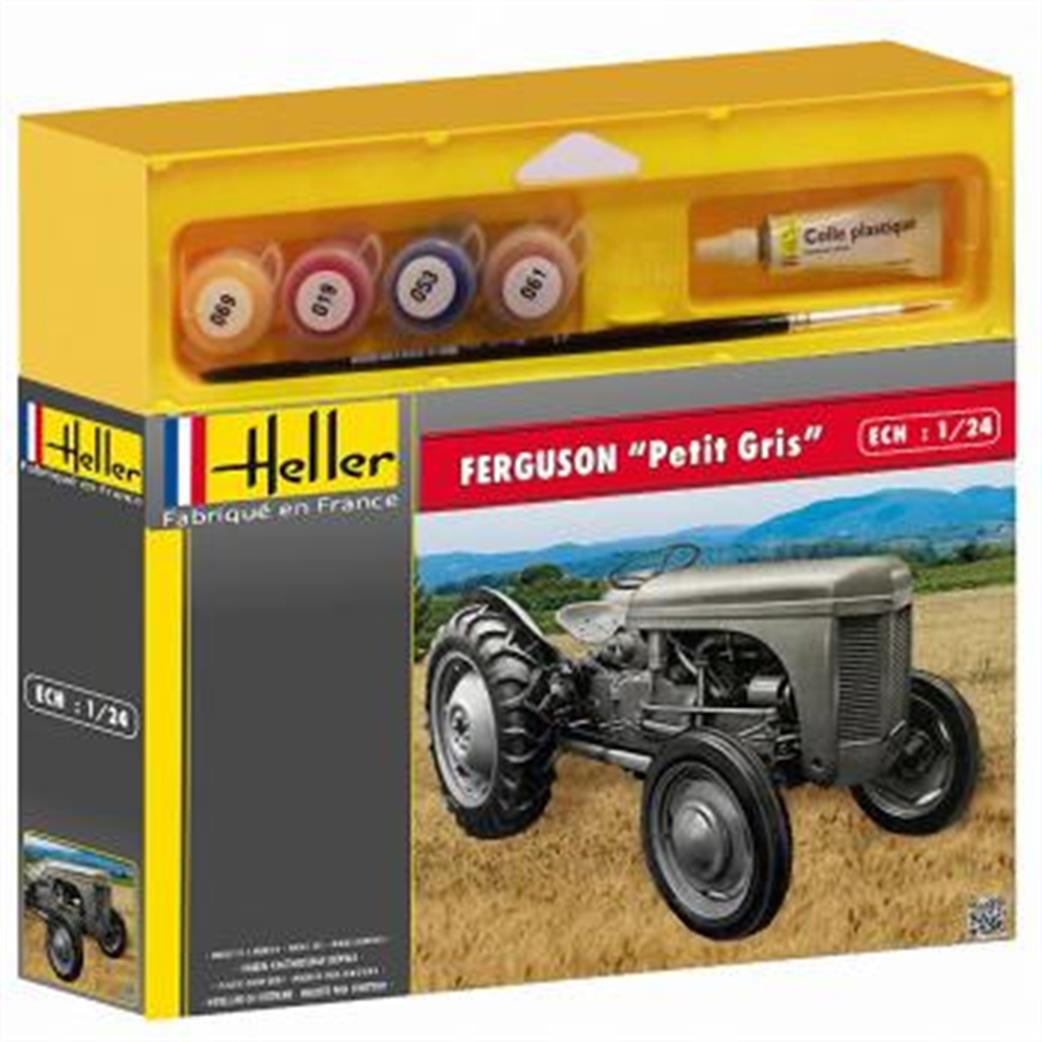 Heller  1/24 57401 Ferguson TE20 Little Grey Fergie Tractor Kit Gift Set