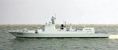 A new model joining Albatros's Chinese navy range, the large 7500t Aegis type destroyer of the Chinese Navy - 052D class.&nbsp;5 ships of the type have already been put into service with a further 8 units are&nbsp;equiping or still under construction. In its features the 052D are comparable with the American US&nbsp;Arleigh Burke class, measuring 160 x 18m, speed 30 knots, besides &nbsp;anti air and ship missiles,&nbsp;U-boat defense, cruise missiles, a 130mm&nbsp;Gun, 8 torpedo tubes and 2 helicopters.