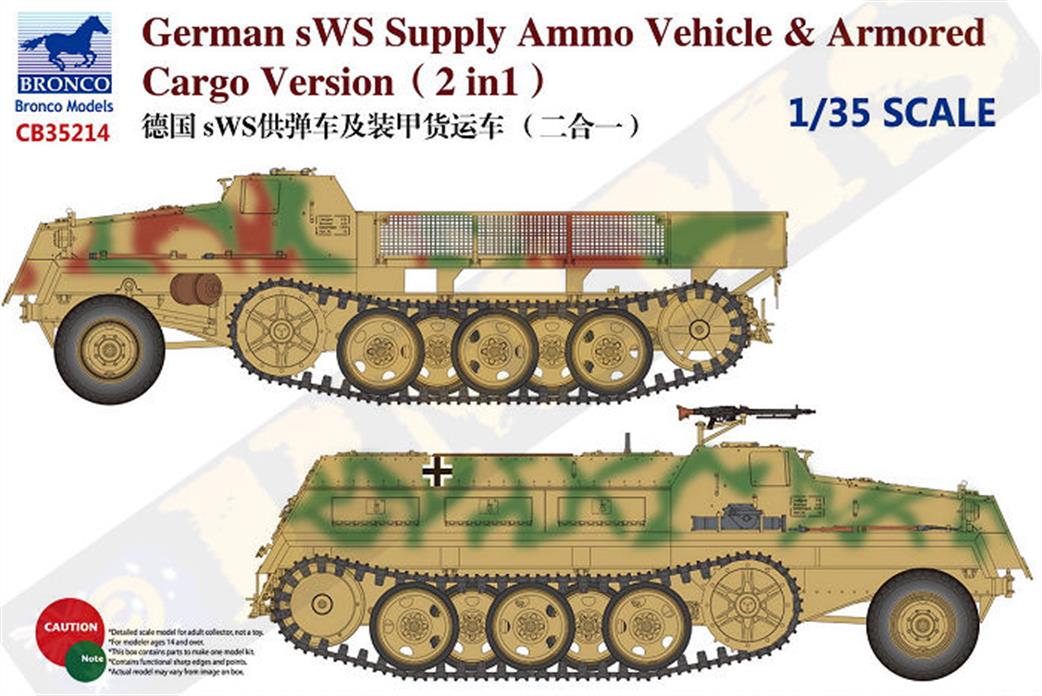 Bronco Models 1/35 CB35214 German SWS Supply Ammo Vehicle / Armoured Cargo Version 2 in 1