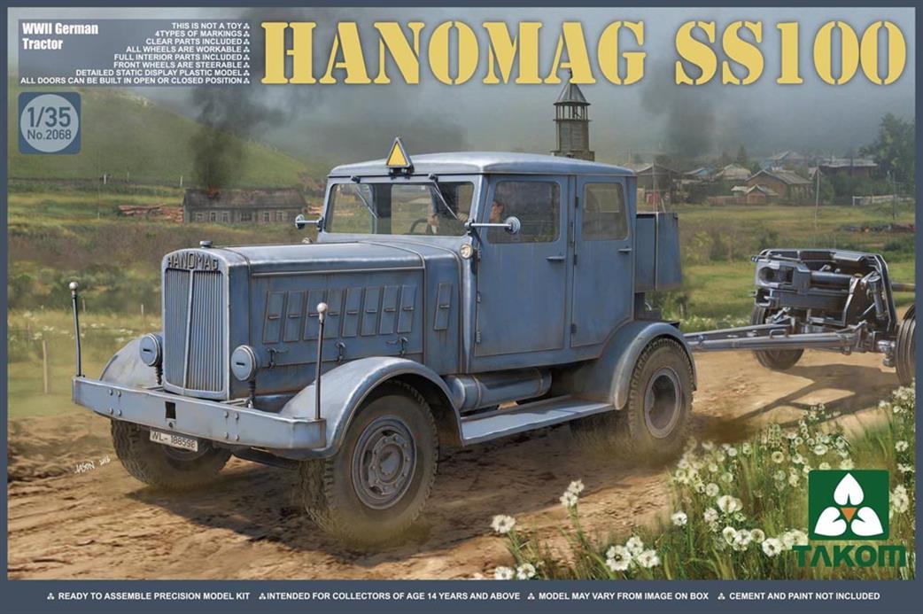 Takom 1/35 2068 Hanomag SS100 WW2 German Tractor Kit