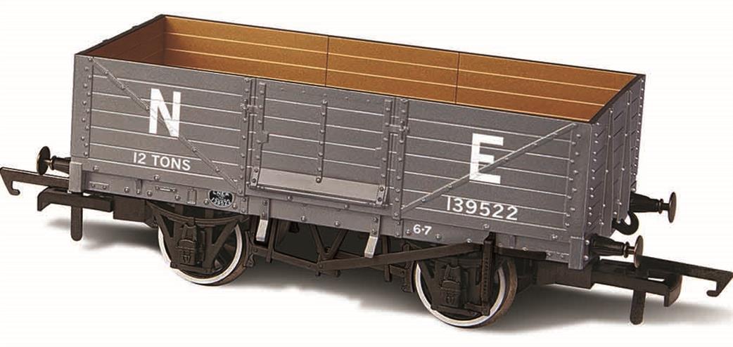 Oxford Rail OO OR76MW6001B LNER 6 Plank Open Merchandise Wagon LNER Grey E139522