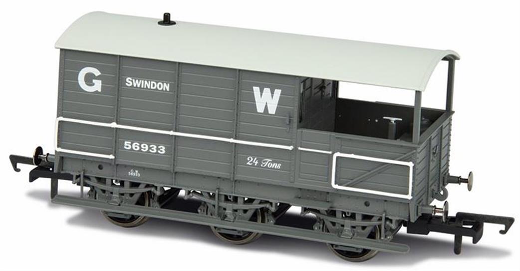Oxford Rail OO OR76TOA001 GWR Toad Brake Van GWR 6 Wheel Planked Sides (Early) Swindon