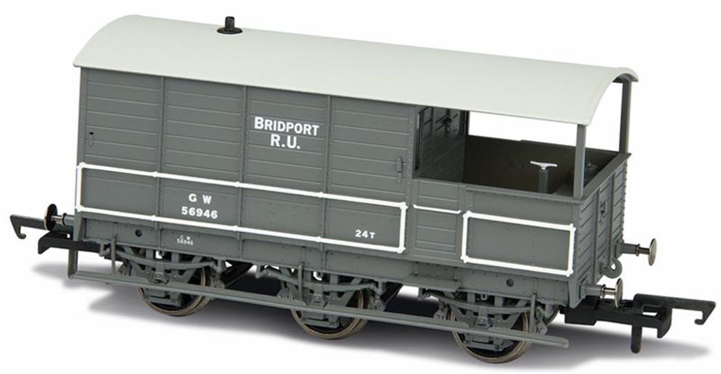 Oxford Rail OO OR76TOA002 GWR Toad Brake Van GWR 6 Wheel Plated Sides Small Lettering Bridport RU