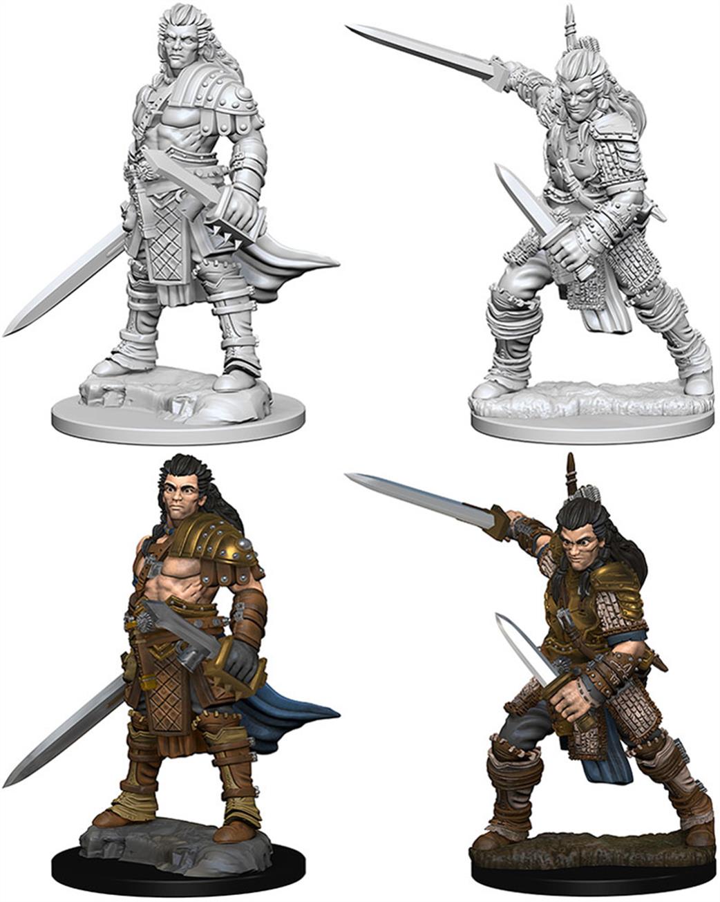 Wizkids  72596 Human Male Fighter: Pathfinder Deep Cuts Unpainted Miniatures