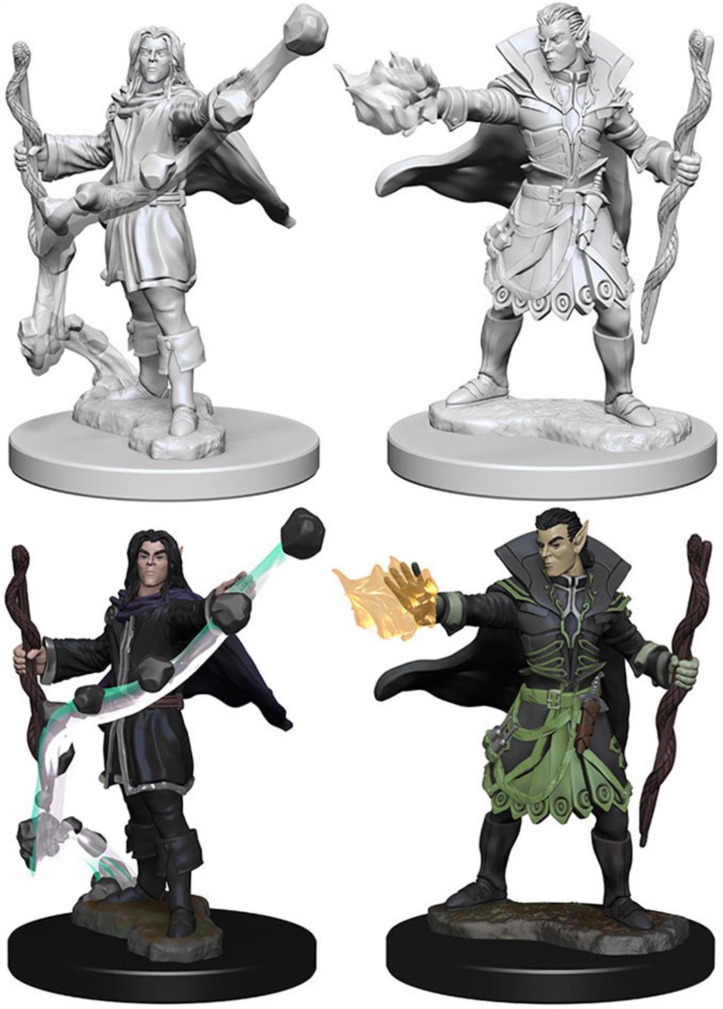 Wizkids  72605 Elf Male Sorcerer: Pathfinder Deep Cuts Unpainted Miniatures