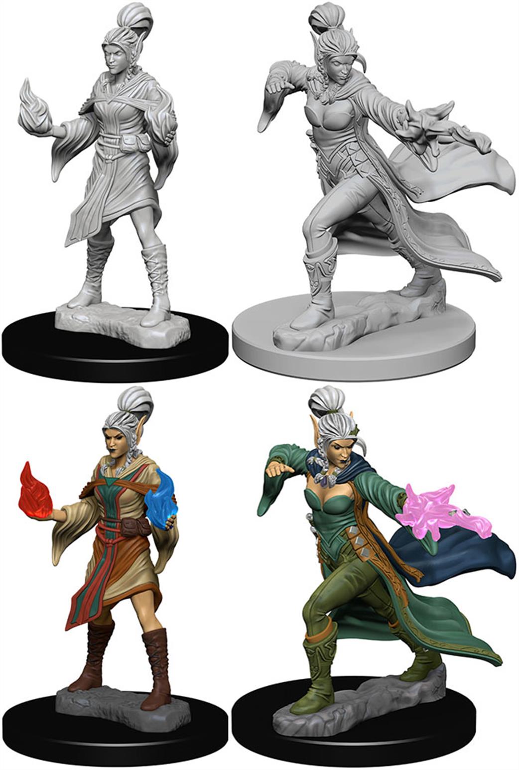 Wizkids  72606 Elf Female Sorcerer: Pathfinder Deep Cuts Unpainted Miniatures