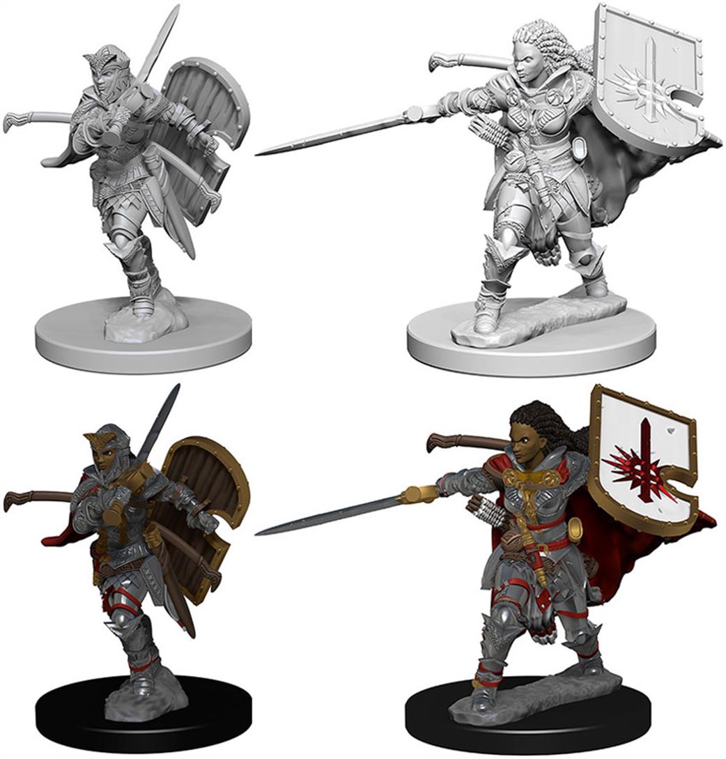 Wizkids  72607 Human Female Paladin: Pathfinder Deep Cuts Unpainted Miniatures