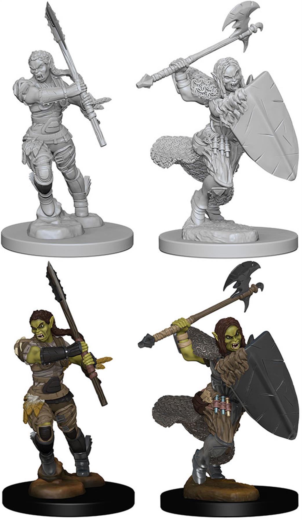 Wizkids  72614 Half-Orc Female Barbarian: Pathfinder Deep Cuts Unpainted Miniatures