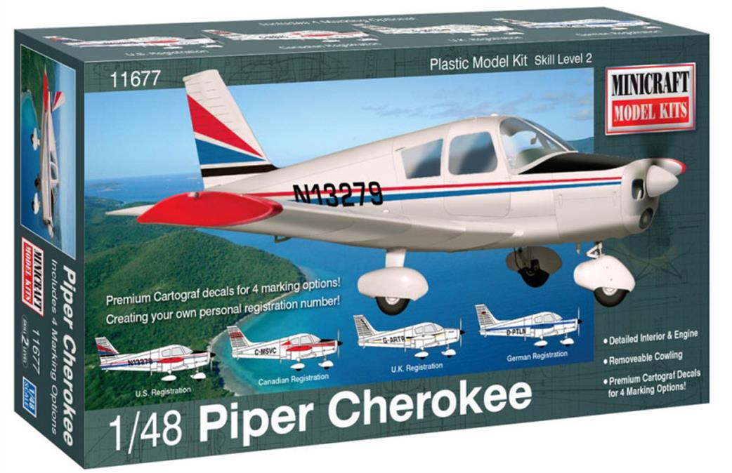 Minicraft Plastics 1/48 11676 Beechcraft Bonanza Civil Aircraft Kit