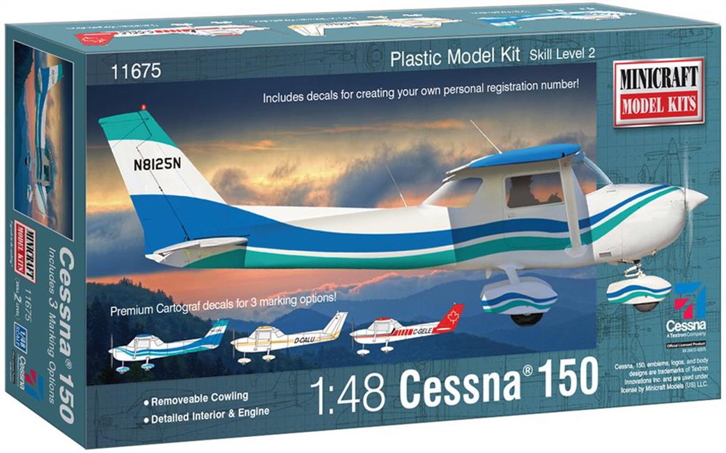 Minicraft Plastics 1/48 11675 Cessna 150 Civil Aircraft Kit