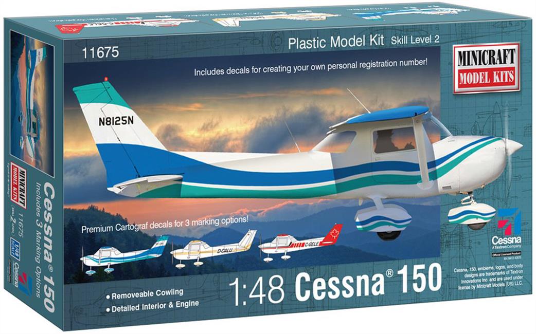Minicraft Plastics 11675 Cessna 150 Civil Aircraft Kit 1/48