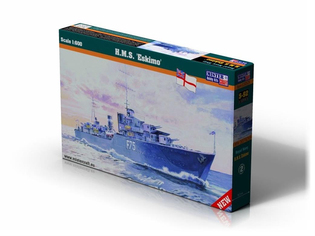 MisterCraft 030926 HMS Eskimo Royal Navy Destroyer Kit 1/600