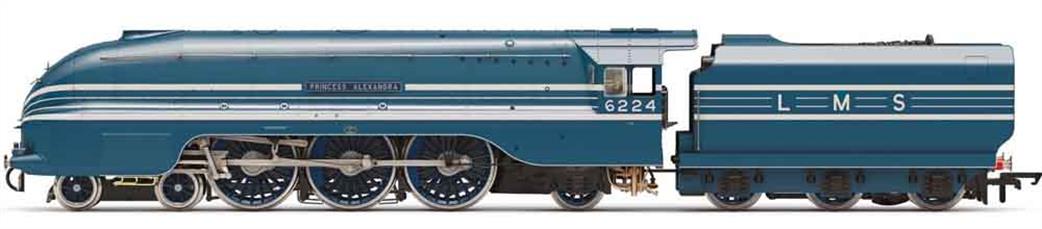 Hornby OO R3715 LMS 6224 Princess Alexandra Coronation Class LMS Coronation Blue