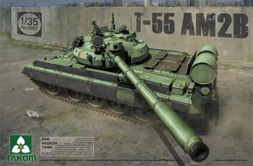 Takom 1/35 2057 DDR Medium Tank T-55 AM2B Kit