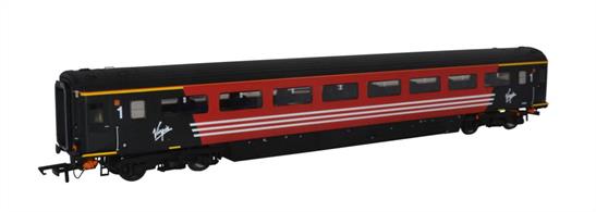 A superbly detailed model of the British Rail mark 3 coach, a design initiated with the HST programme with later builds to the same designs for the electrified West Coast route. These locomotive hauled coaches were classed mark 3a and were fitted with side buffers (the obvious external difference!) and single-phase electric train heating equipment suitable for locomotive haulage.