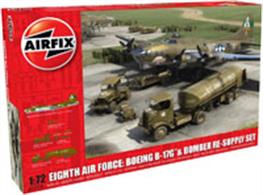 Airfix A12010 1/72nd Eight Air Force Resupply Set with Flying Fortress B17G