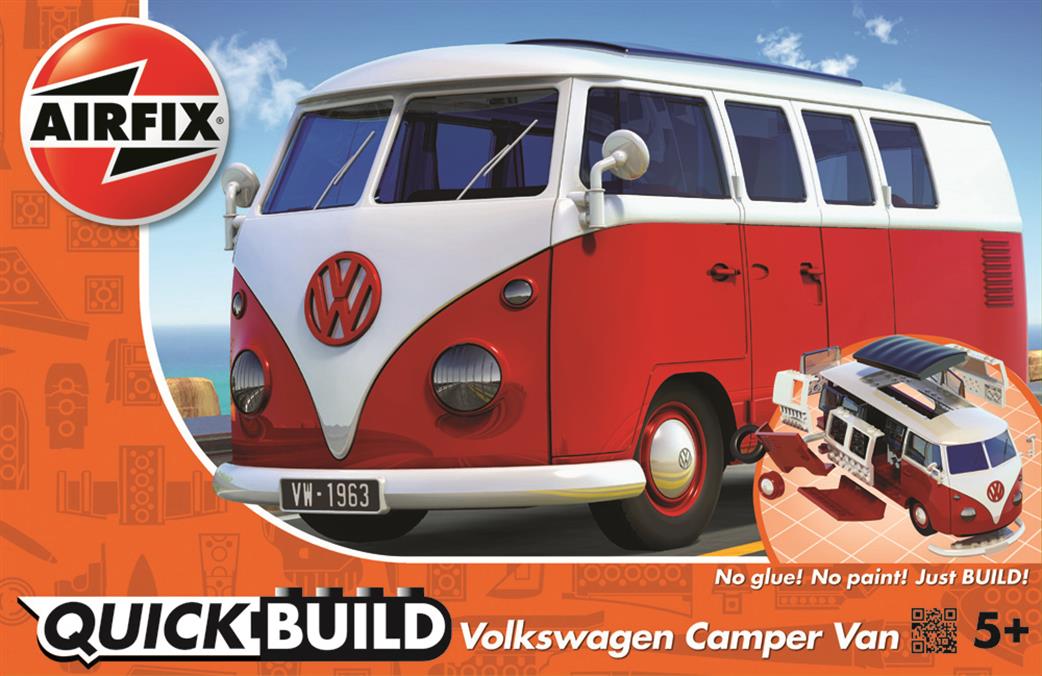 Airfix  J6017 Quickbuild VW Camper Van Clip together Block Model