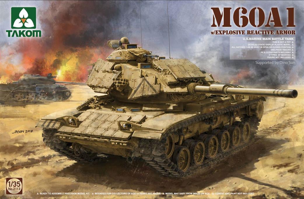 Takom 1/35 02113 M60A1 US MBT With ERA Quality Plastic Kit