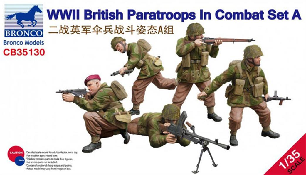 Bronco Models 1/35 CB35130 WW2 British Paratroops in Combat Set A
