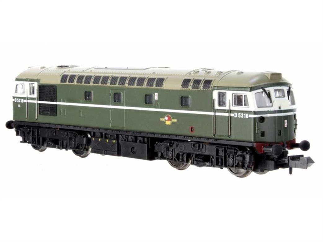 Dapol N 2D-001-009 BR D6509 Class 33 BRCW type 3 Bo-Bo Diesel Locomotive Plain Green