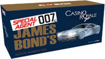 Corgi 1/36 James Bond Casino Royale Aston Martin DBS 007 CC03803Casino Royale marked a new beginning for the Bond franchise, but tradition held firm with James Bond (Daniel Craig) driving a silver grey DBS, registration TT 378 20. The film is notable for its spectacular crash scene, as Bond swerves to avoid Vesper Lynd and barrel-rolls seven times, a stunt that broke the record for a cannon-assisted barrel roll.
