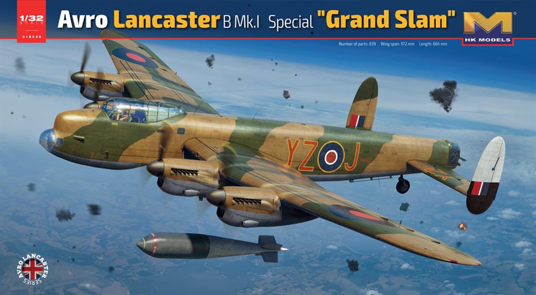 Hong Kong Models 1/32 HK01E38 Avro Lancaster B Mk I Special Grand Slam RAF Bomber Kit