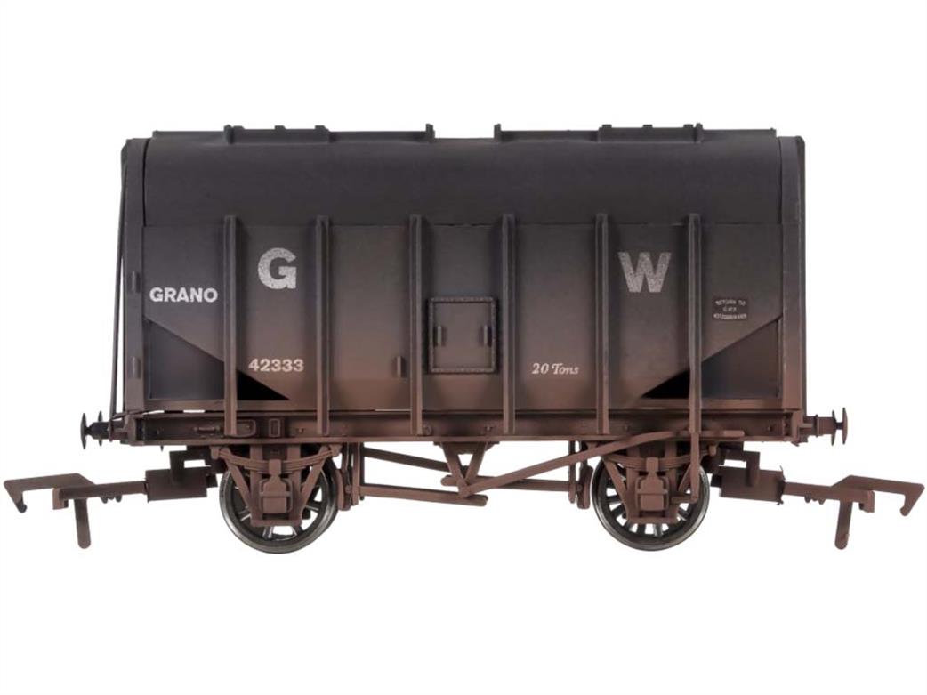 Dapol OO 4F-036-050 GWR GRANO 42333 Bulk Grain Covered Hopper Wagon GWR Goods Grey  Weathered