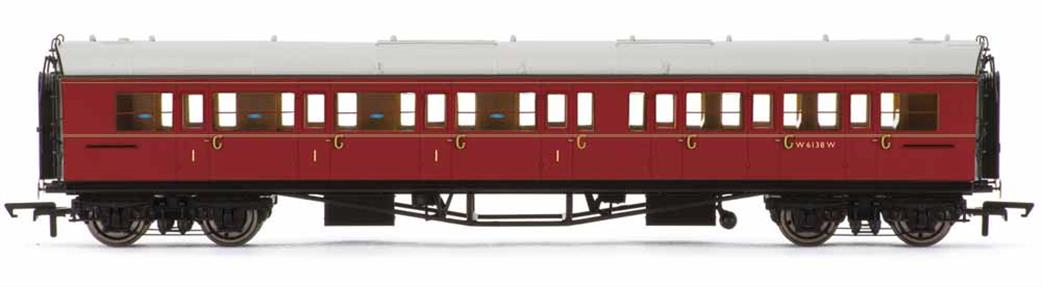 Hornby OO R4766 BR ex-GWR Collett Corridor Composite Coach Left Hand Corridor BR Maroon