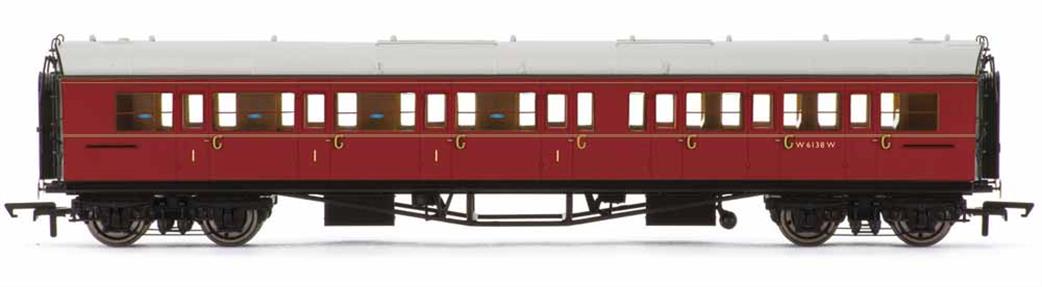 Hornby OO R4766 BR ex-GWR Collett Corridor Composite Coach Left Hand Corridor BR Maroon