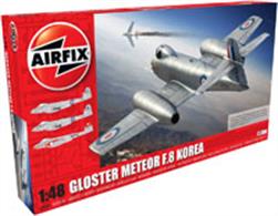 Airfix A09184 1/48th Gloster Meteor F8 Korean War Jet Fighter kitNumber of Parts 190   Length 287mm  Wingspan 236mm