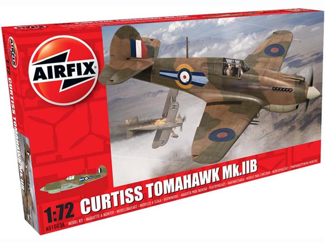 Airfix 1/72 A01003A Curtis Tomahawk MKIIB Fighter Aircraft Kit