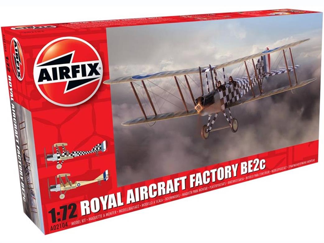 Airfix A02104 Royal Aircraft Factory BE2C WW1 Scout kit 1/72