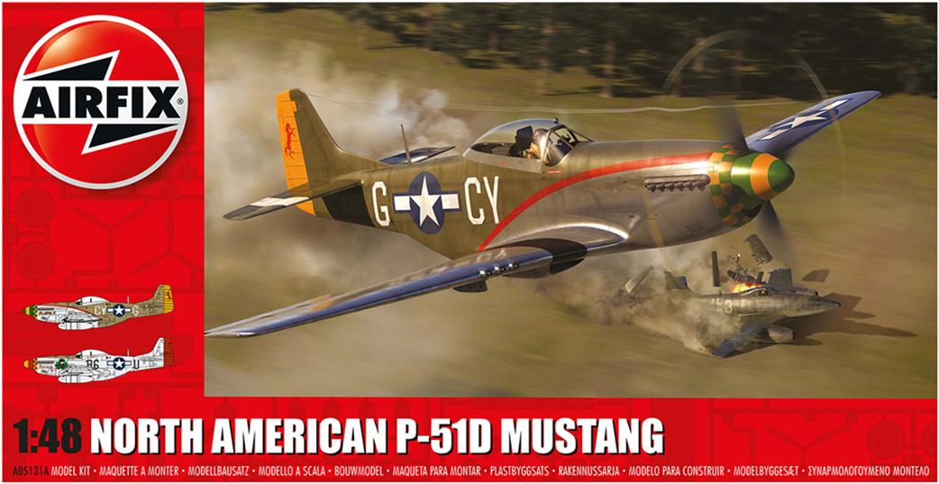 Airfix A05131A North American P51-D Mustang fighter Kit 1/48