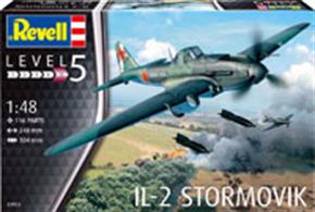 Revell 1/48 IL-2 Stormovik Kit 03932Length 304mmNumber of Parts 116Wingspan 240mmGlue and paints are required