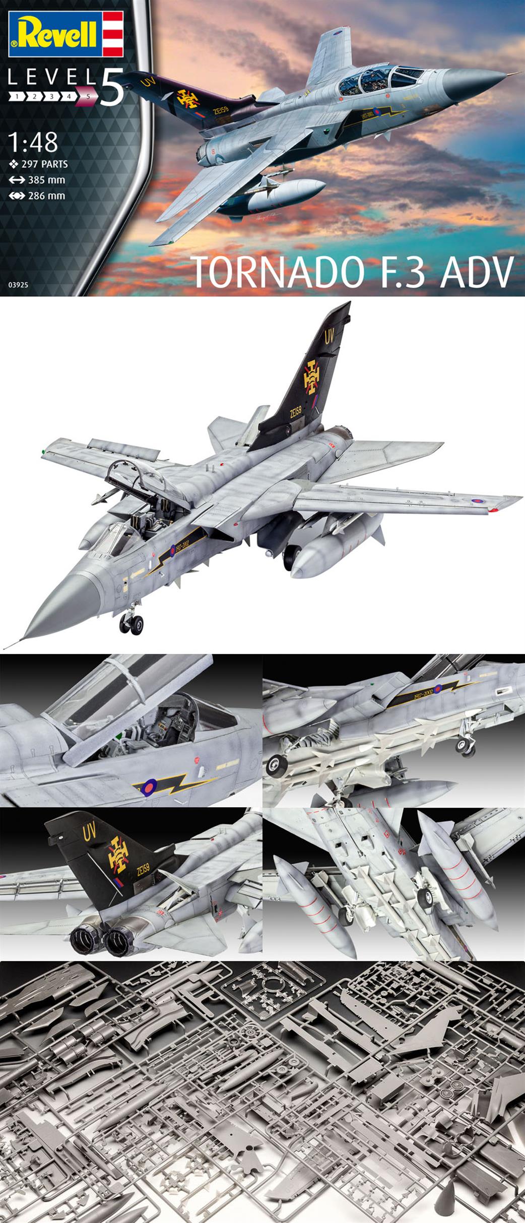 Revell 1/48 03925 Tornado F.3 ADV British Jet Fighter Kit