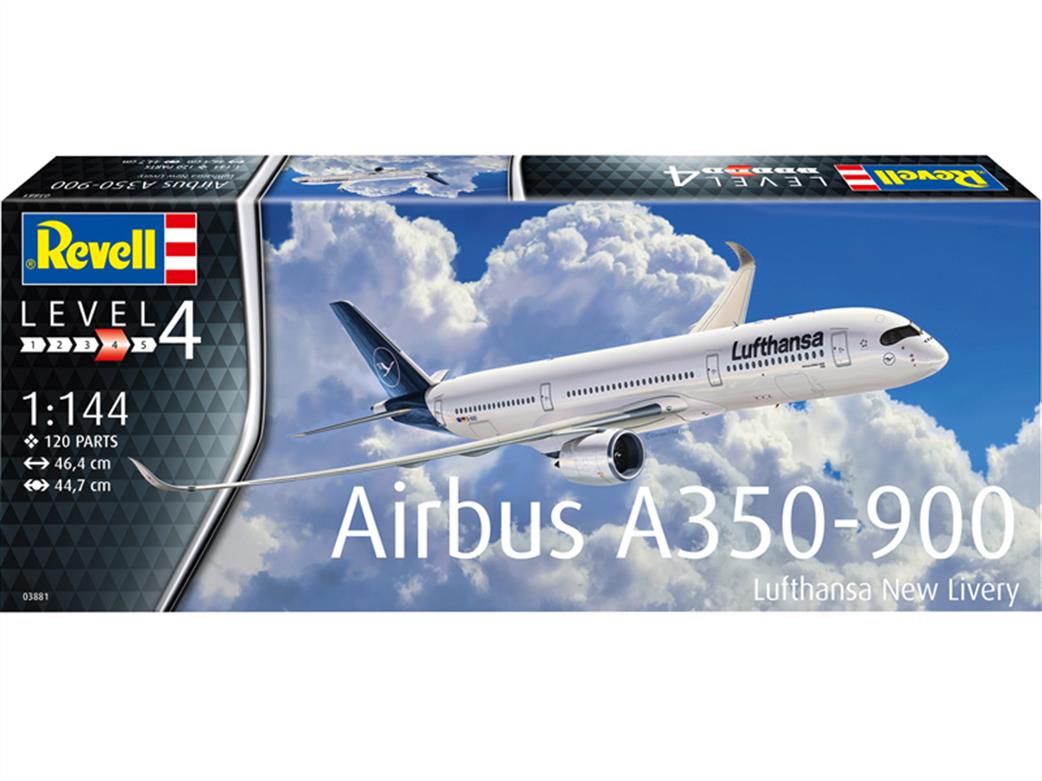 Revell 1/144 03881 Airbus A350-900 Lufthansa New Livery Airplane Kit
