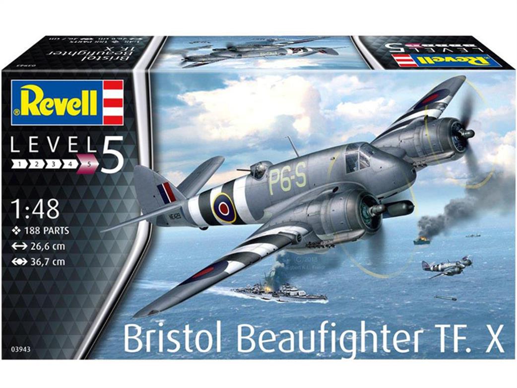 Revell 1/48 03943 Bristol Beaufighter TF.X RAFD WW2 Fighter Aircraft Kit