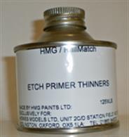 Railmatch Etch Primer Thinner 125ml 505/1Essential when spraying with the etch primer.Please remember when airbrushing to work in a well ventilated area and wear appropriate protective clothing and mask. For using with Railmatch Etch Primer Grey 125ml 5003